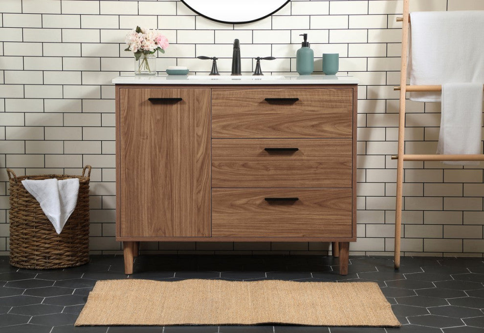 Bailey 22" Modern Walnut Brown-Light Bathroom Vanity