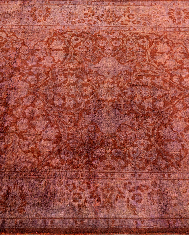 Fine Vibrance, One-of-a-Kind Hand-Knotted Runner Rug Red, 2' 6" x 8' 6"