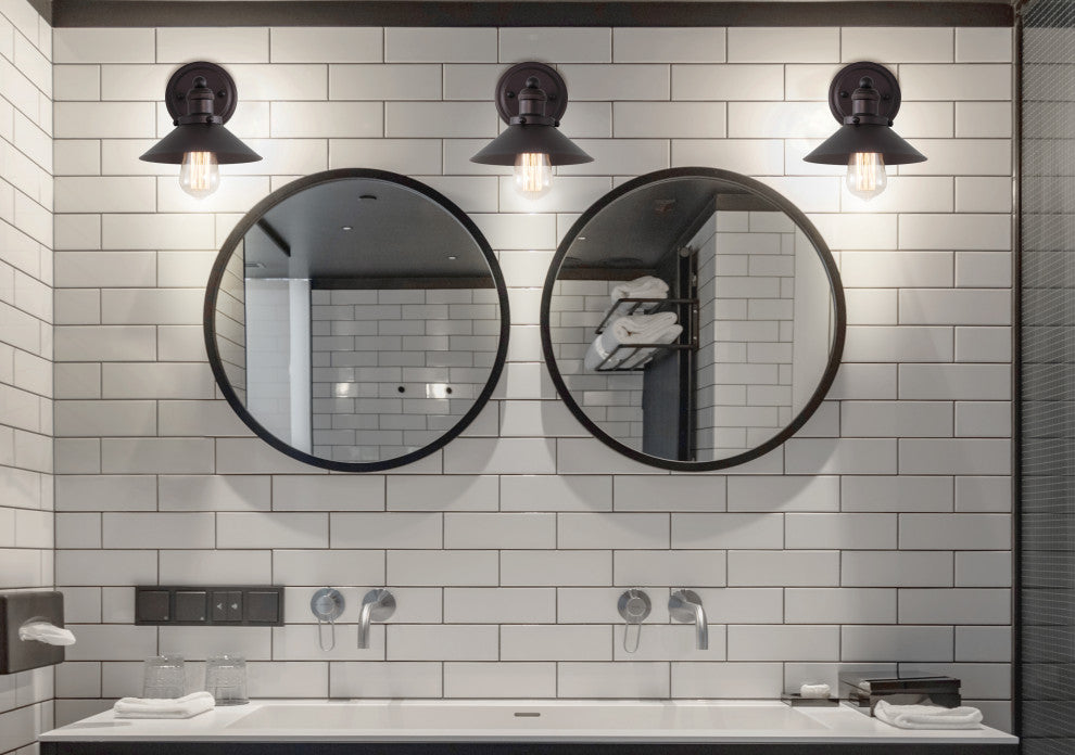 June Metal Shade Sconce, Oil Rubbed Bronze, 1-Light