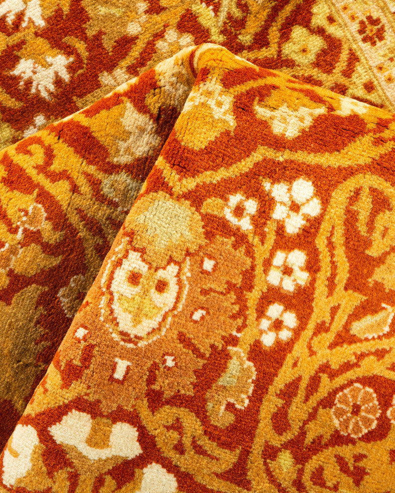 Mogul, One-of-a-Kind Hand-Knotted Area Rug Orange, 3'1"x5'6"