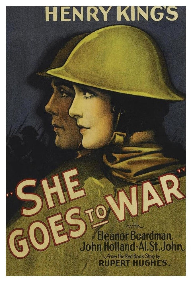 "Vintage Film Posters: She Goes to War" Digital Paper Print, 14"x20"