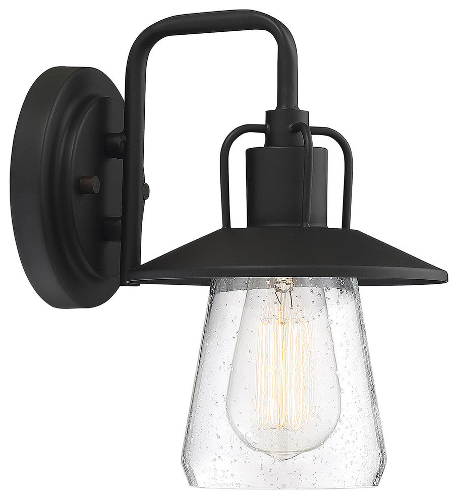 1-Light Exterior Wall Sconce, Black