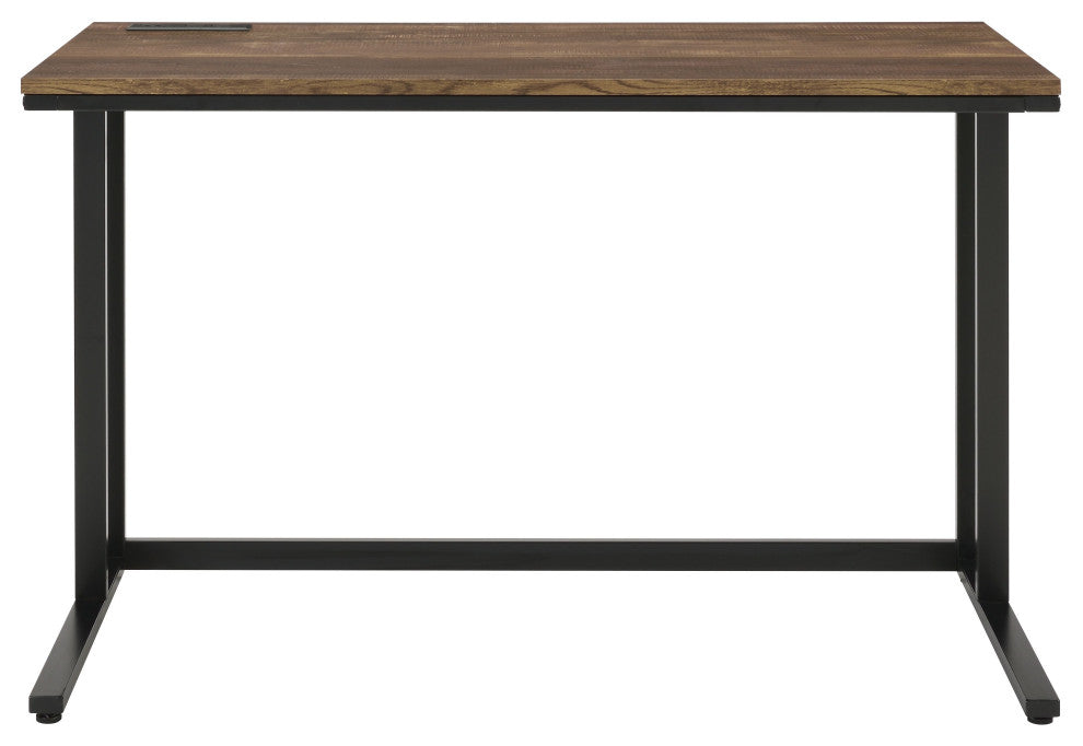 Tyrese Built-in USB Port Writing Desk, Black
