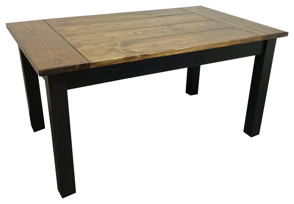 Walnut-Black Farmhouse Table, 54"