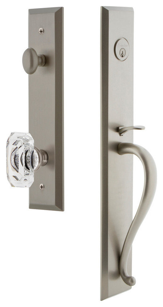 Fifth Avenue Dummy Handleset, S Grip and Baguette Clear Crystal Knob, 849278