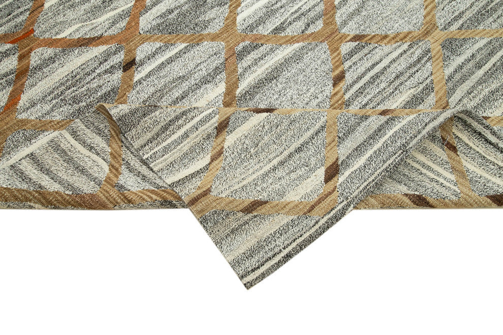 Rug N Carpet - Handwoven Turkish 8' 2'' x 10' 1'' Flatweave Wool Kilim Rug