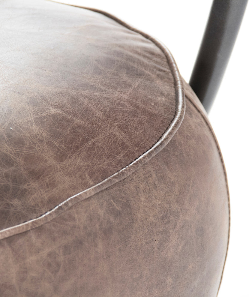 Zak Leisure Chair, Top Grained Brown Leather