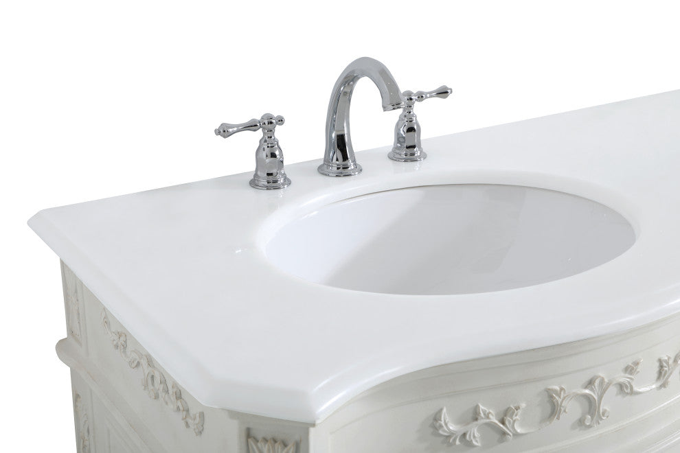 Bathroom Vanity, Antique White, 72", Double Sink