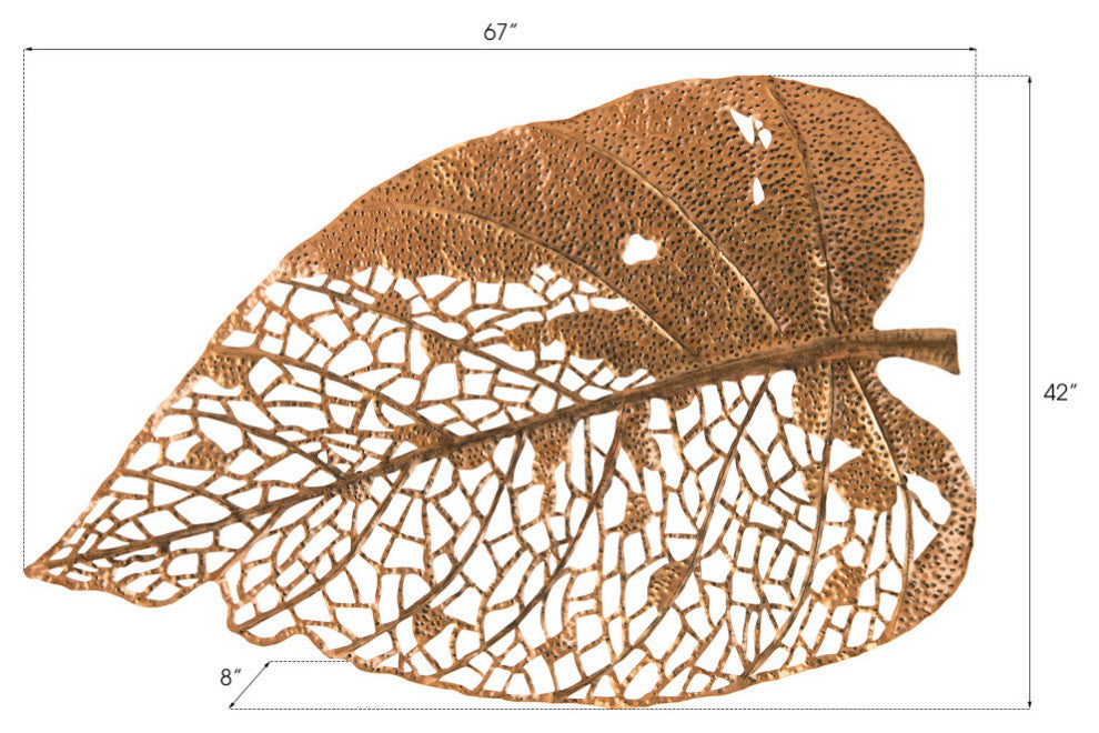 Birch Leaf Wall Art, Copper, Large