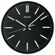 Seiko Clocks, 12" Black Wall Clock With White Markers