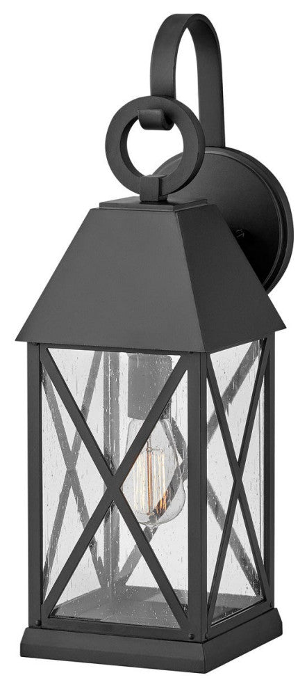 Hinkley Briar Large Wall Mount Lantern, Museum Black