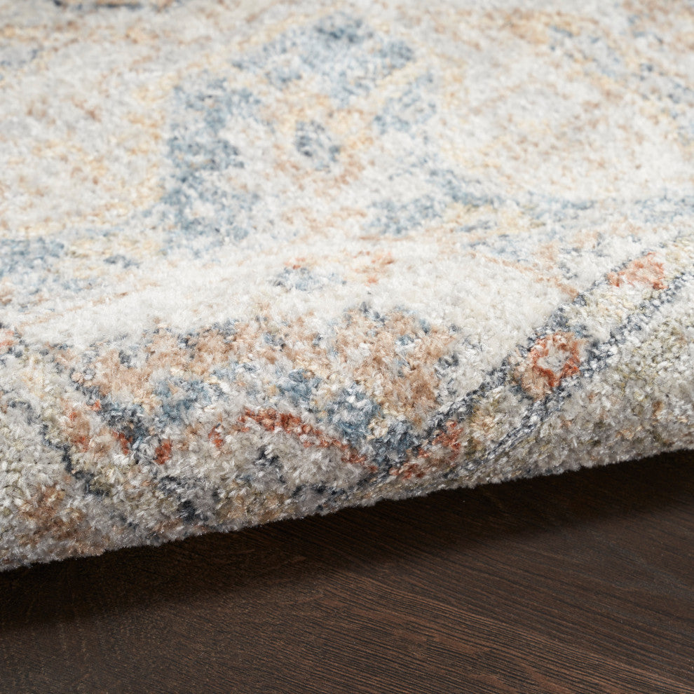 Nourison Astra Machine Washable 8' x 10' Denim Multicolor   Area Rug