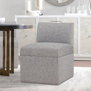 Delray Modern Upholstered Castered Chair, Ashen Grey
