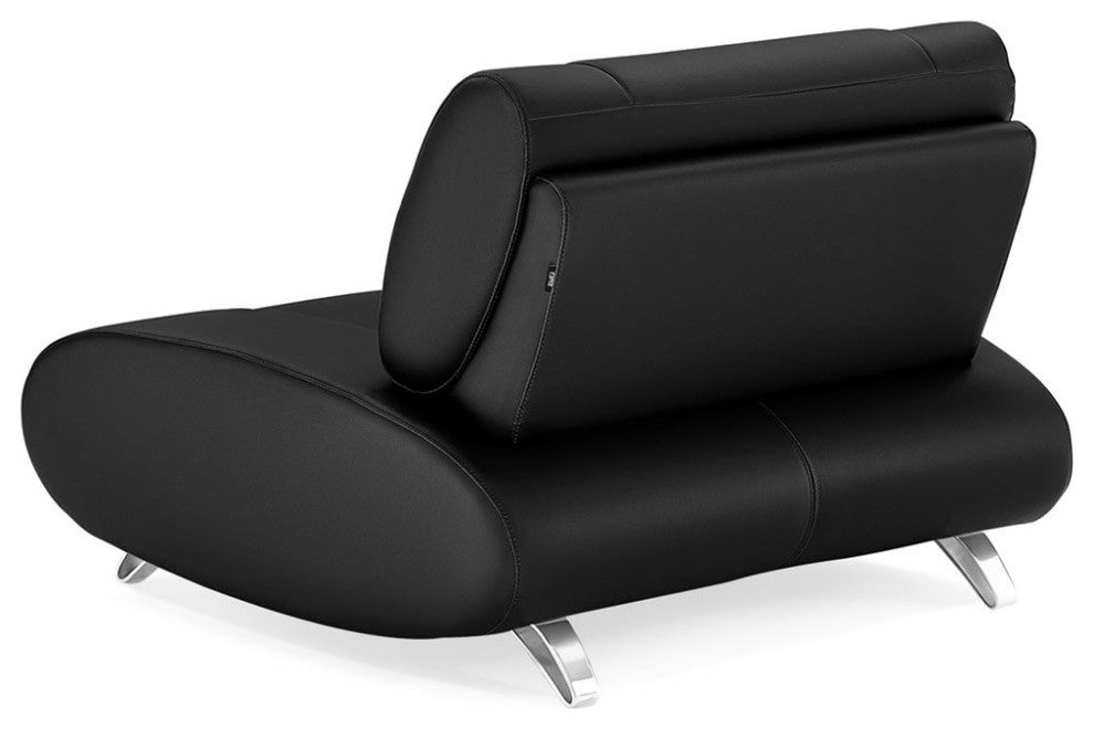 Modern Aspen Black Microfiber Leather Chair