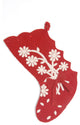 Flower Bouquet Christmas Stocking in Red