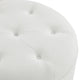 Rustic Manor Aiza Ottoman, Upholstered, Linen, Pure White