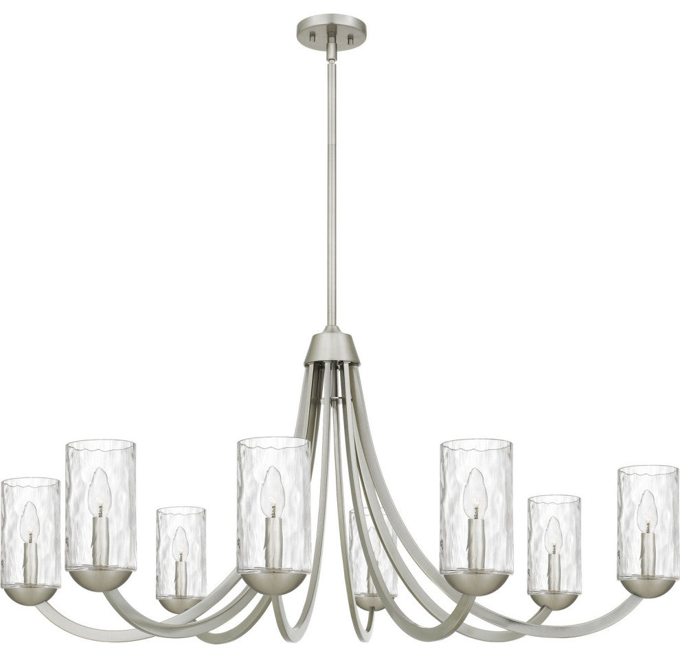 Allard Eight Light Chandelier in Brushed Nickel