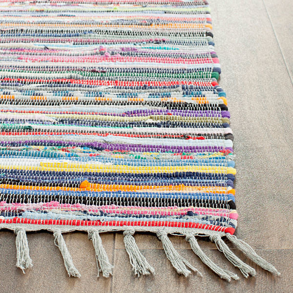 Safavieh Rag Rug Rar121M Rug, Grey/Multi, 6'x6'