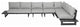Maldives Grey Water Resistant Fabric Outdoor Patio Modular Sectional