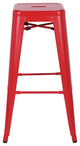 Highland Commercial Grade Barstool,  Frosted Red (Set of 4)