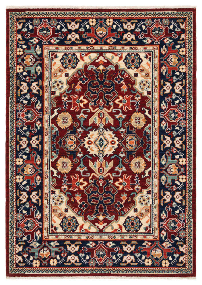 Oriental Weavers Lilihan Indoor Rug Red/ Blue 6'7" X 9'6"