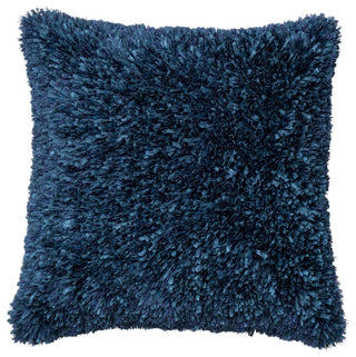 100% Polyester Double-Sided Ribbon Shag Decorative Throw Pillow by Loloi Navy