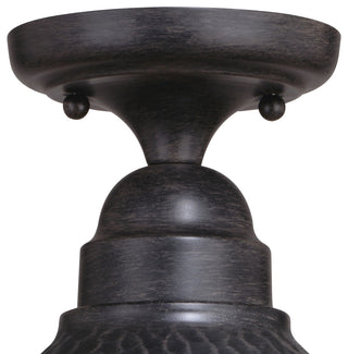 Outland 12" Outdoor Semi Flush Aged Iron and Light Gold