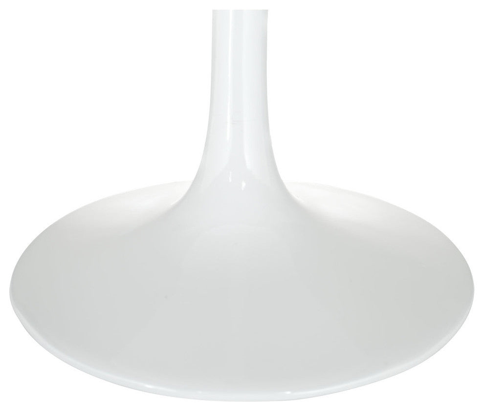 Modern Contemporary Living Room 24" Fiberglass Side Table White