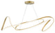 Moscow Dimmable Integrated LED Chandelier, Gold, Without Smart Dimmer