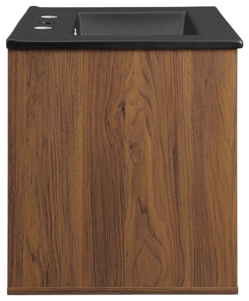 Transmit 24" Wall-Mount Bathroom Vanity - White Black