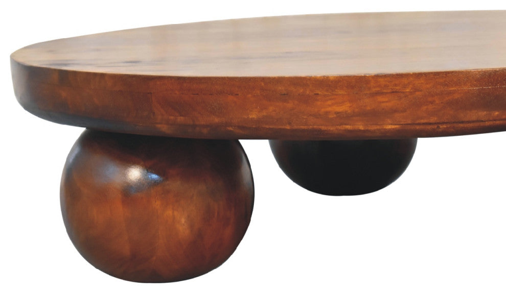 Chestnut Central Ball Table