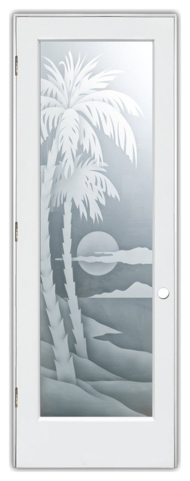 Interior Prehung Door or Interior Slab Door - Palm Sunset - Primed - 24" x...