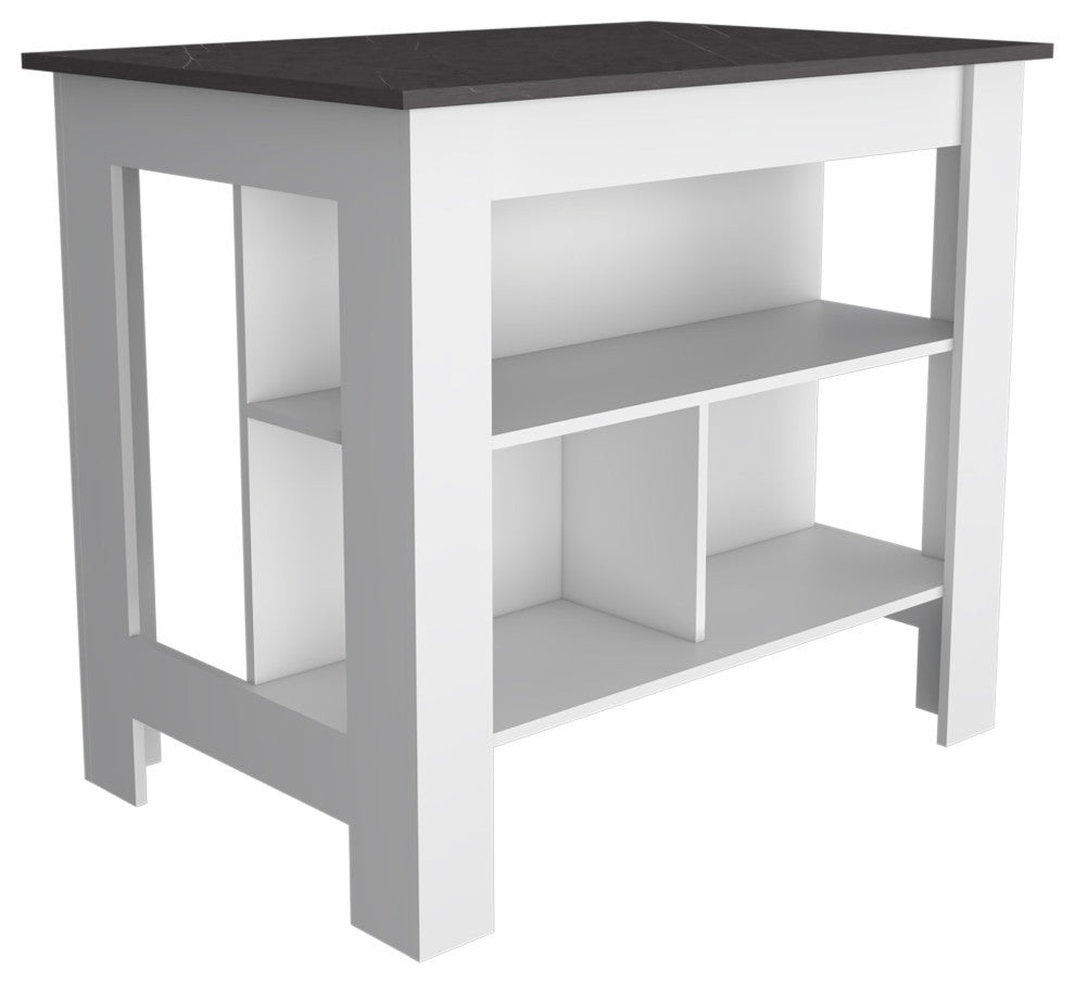 Brooklyn Kitchen Island, White-Onix