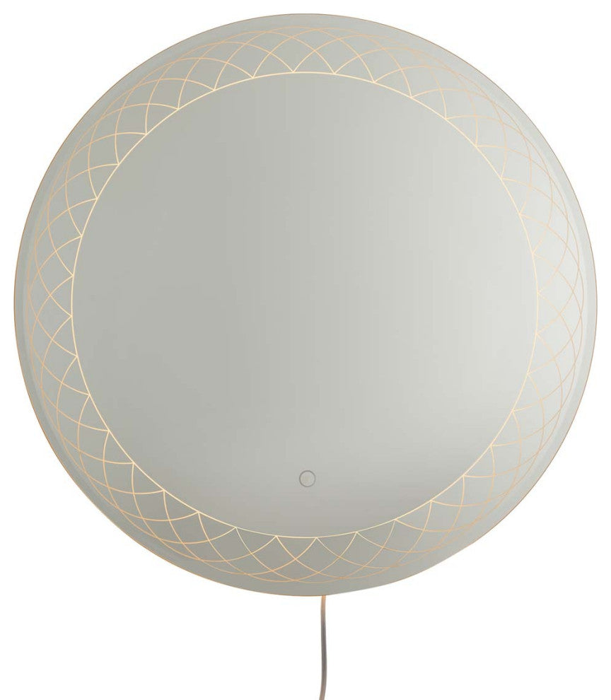 Interlace Backlit LED Mirror, 28", Chrome