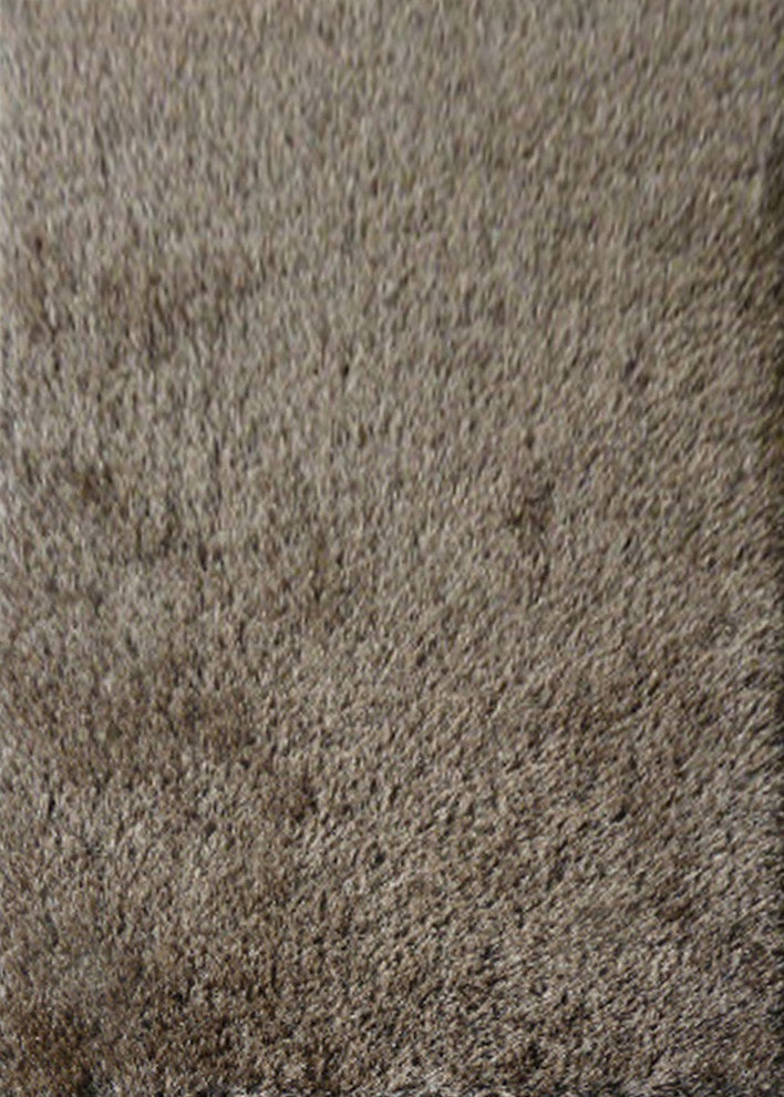 Charcoal Authentic Solid Shaggy Hand-Tufted Area Rug, 5'x7'