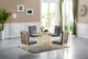 Opal Dining Table, Gold Base