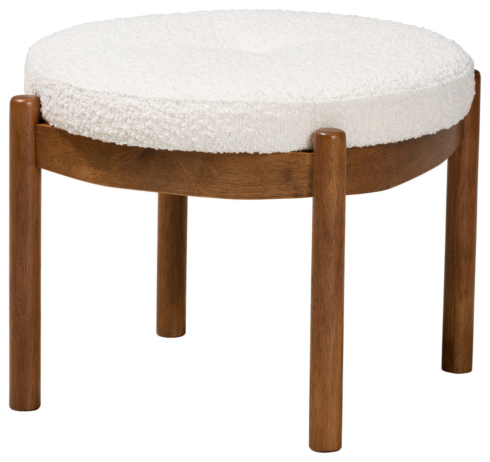 Monika Cream Boucle Ottoman Footstool