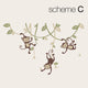 3 Monkeys Swinging From Vines Wall Decal, Scheme C