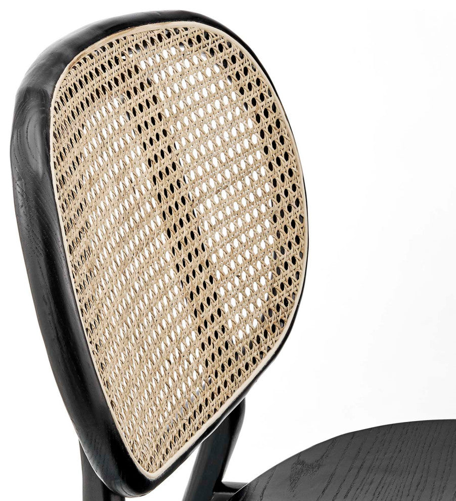 Malina Wood Dining Side Chair, Black