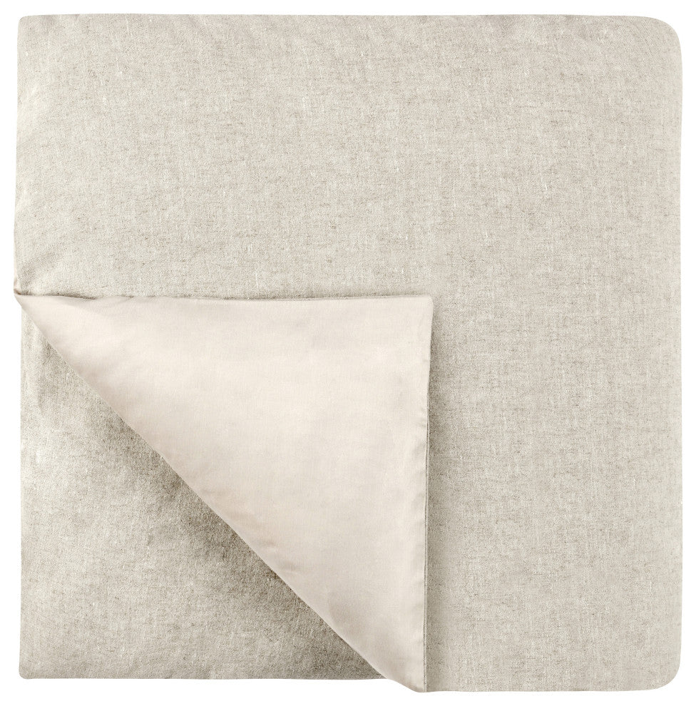 Talia Cotton Linen Blend Duvet, Natural, Queen