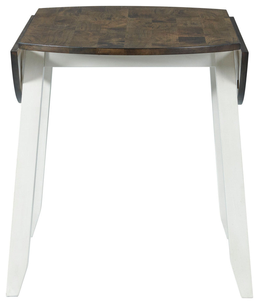 Kona 42" Drop Leaf Table, Gray and White
