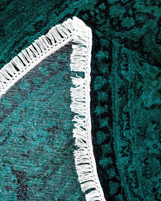 Fine Vibrance, One-of-a-Kind Hand-Knotted Area Rug Green, 6'1"x6'1"