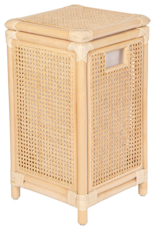 Rattan Cane Clothes Hamper, Laundry Basket, Removable Liner, Lid, 1 Load
