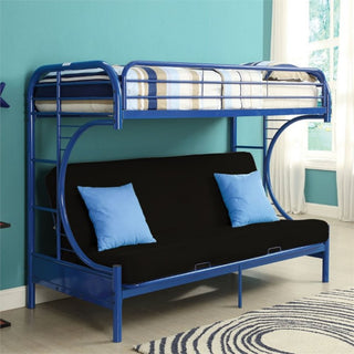 ACME Furniture Eclipse Twin over Full and Futon Bunk Bed in Navy