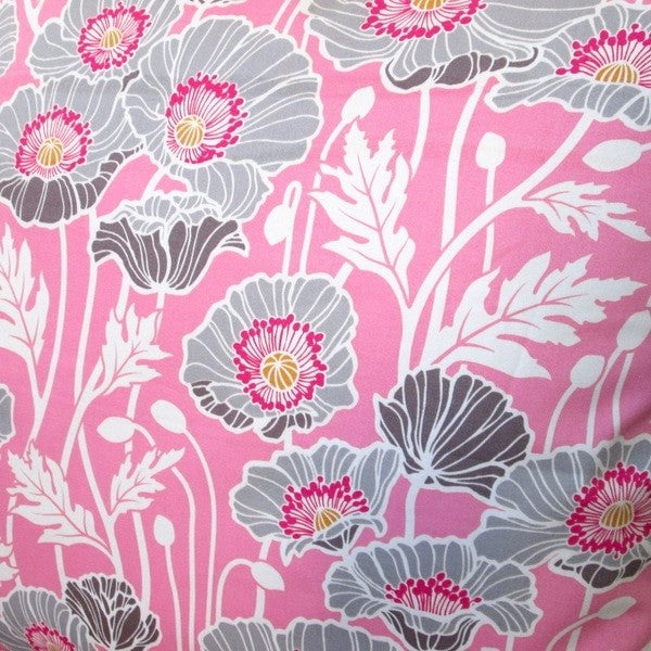 Pristine Poppy Pink Or Midnight Blue 20" Indoor Throw Pillow, Pink