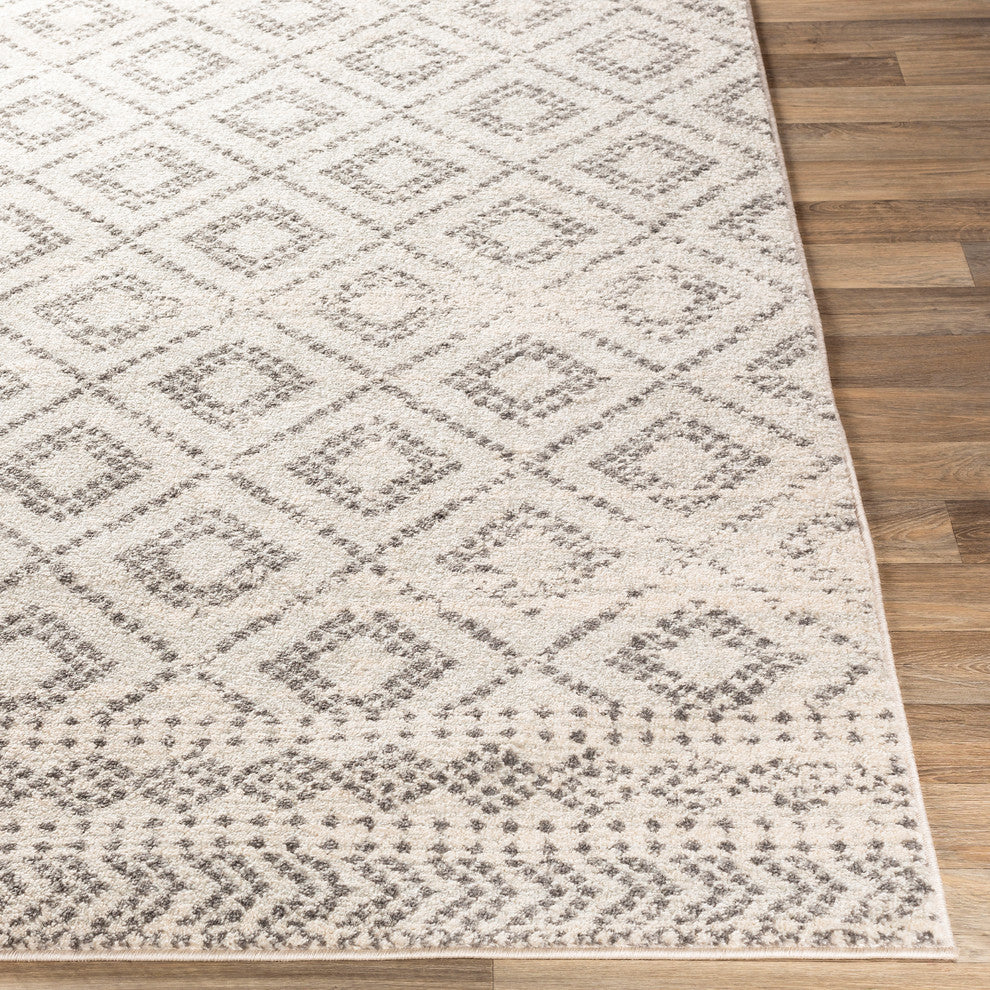 Surya Sunderland SUN-2301 5'3"x7'3" Rug, Light Gray/White/Medium Gray