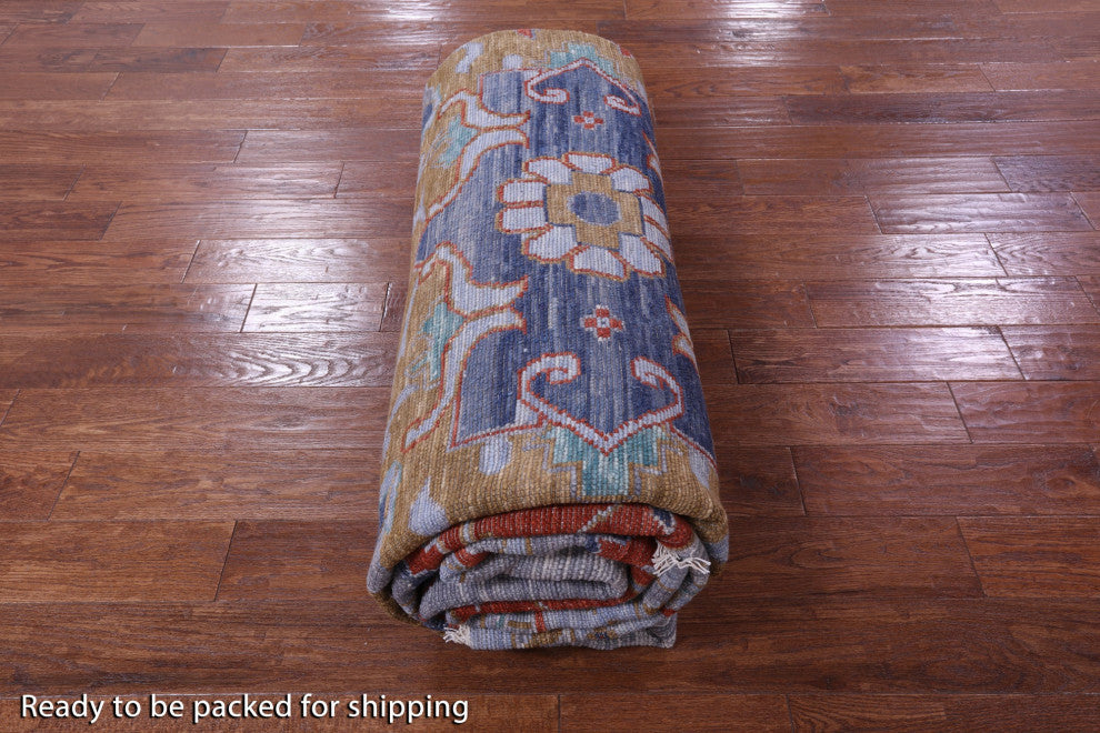 9' 9" X 14' 0" Persian Heriz Serapi Handmade Rug - Q13053