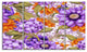 Floral Seamless Pattern, Floral Canvas Art Print, 48"x28", 4 Panels