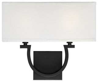 Rhodes 2-Light Matte Black Sconce