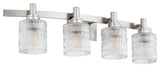 Quorum 5184-4-65 Four Light Vanity, Satin Nickel Finish